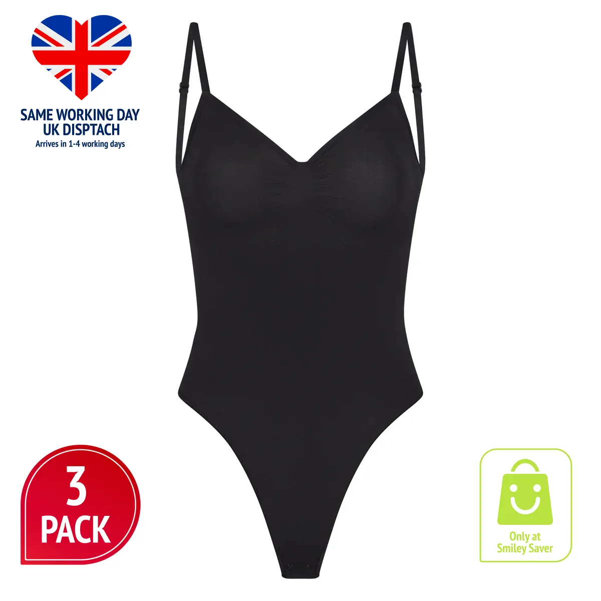 PloppyDolly 3PK Women's Lowback Bodysuit Shaper | Thong Full Body Shaper with Tummy Control  Seamless Design for Invisible Support | Perfect for Backless Dresses & Special Occasions | Comfortable, Breathable Fabric for All-Day Wear! Shapewear Womenswear