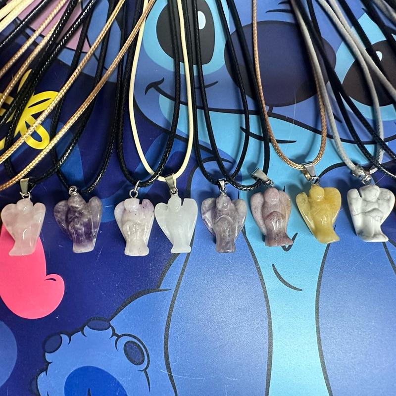 Natural Guardian Angel Crystal pendant necklaces 2