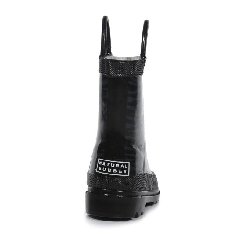 Regatta Minnow Kids Boys Girls Waterproof Wellington Boots Black Cotton Unisex 1