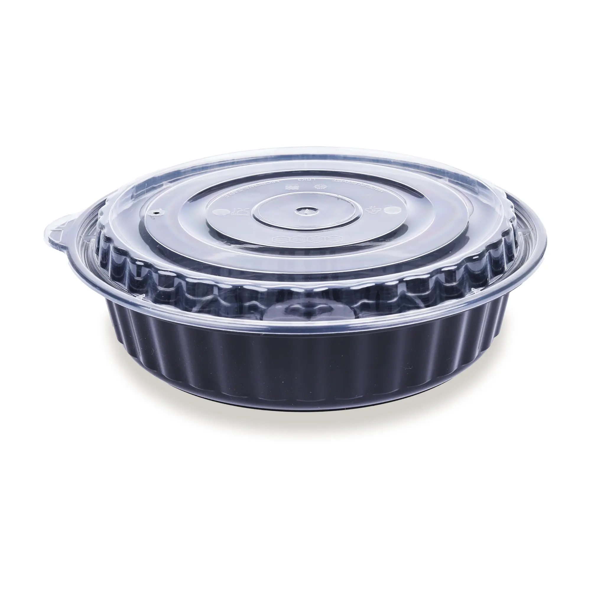 Black Microwavable Bowl Containers with Leak-Proof Lids, Pack of 50, Ideal for Meal Prep, Takeaway, Hot & Cold Food Storage Disposable Kitchen Set