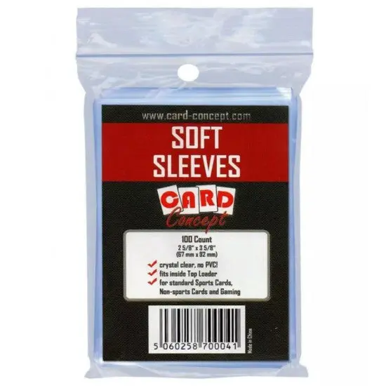 Single Card Holder Soft Sleeves (100ct) : Card Concept (Penny Sleeves)