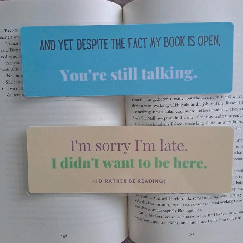 Sarcastic reading bookmarks 0