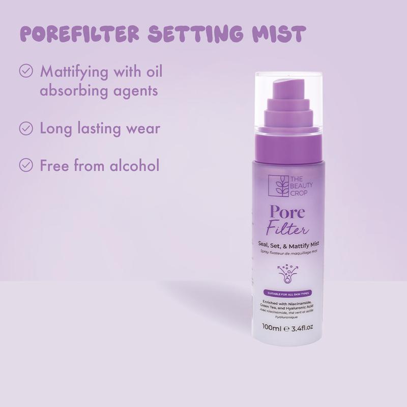 PoreFilter Blot & Porefect Set - Ultimate 4-Piece Pore-Blurring Makeup Set - Blotting Powder, Setting Spray, Primer- The Beauty Crop 1
