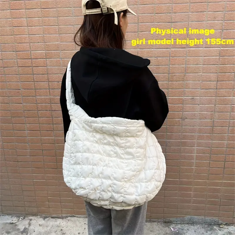 Trendy Plaid Quilted Crossbody Bag, Large Capacity Shoulder Bag, Perfect Messenger Bag For Commuting 4