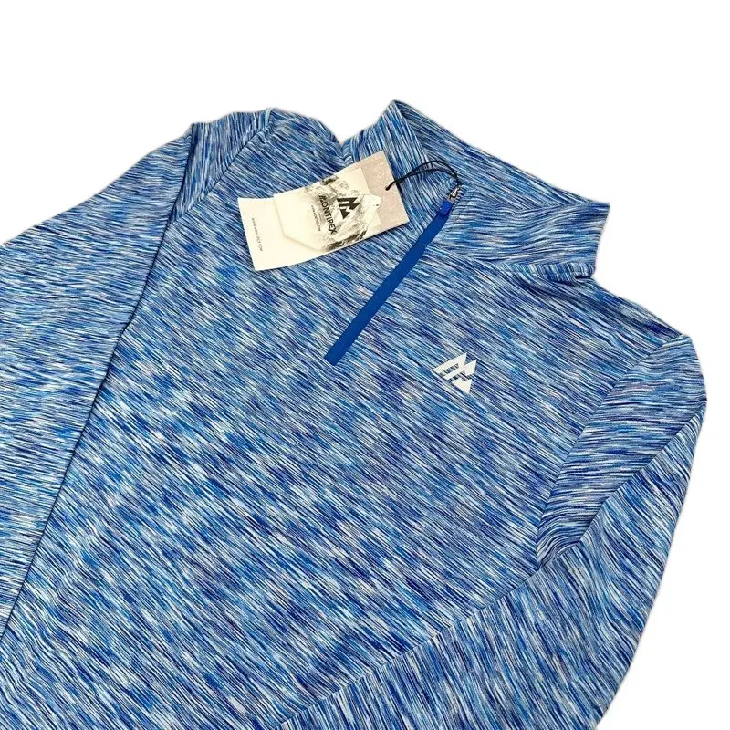 Boys Montirex Quarter Zip Tracksuit Top Blue Marl New Boys Large Age 12-13 2