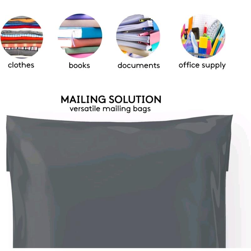 Pack Of 50 Mailing Bags, Grey Parcel Delivery Bags with Self-Seal Closure, Flexible Lightweight and Tear Proof Postal Mailing Bags, Multipack Mailing Envelope Bags (12x16, 10x14, 9x12, 6x9, 4x7) 5