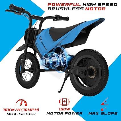EVERCROSS EV05M Electric Motorcycle for Kids, 150W Kids Ride On Motorcycle, 8/16 km/h Speed Modes & 10 km Long-Range Electric Motorcycle, 12'' Moto Cross for Kids Aged 3-12 Years 1