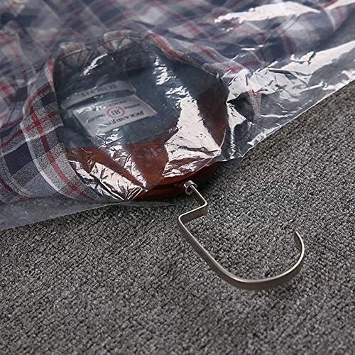 30 Pack Clear Plastic Clothes Covers 35.4inch Dry Cleaning Hanging Dust Proof Garment Bags for Home Storage Clothing Stores & Dry Cleaners. Transparent Lightweight 6