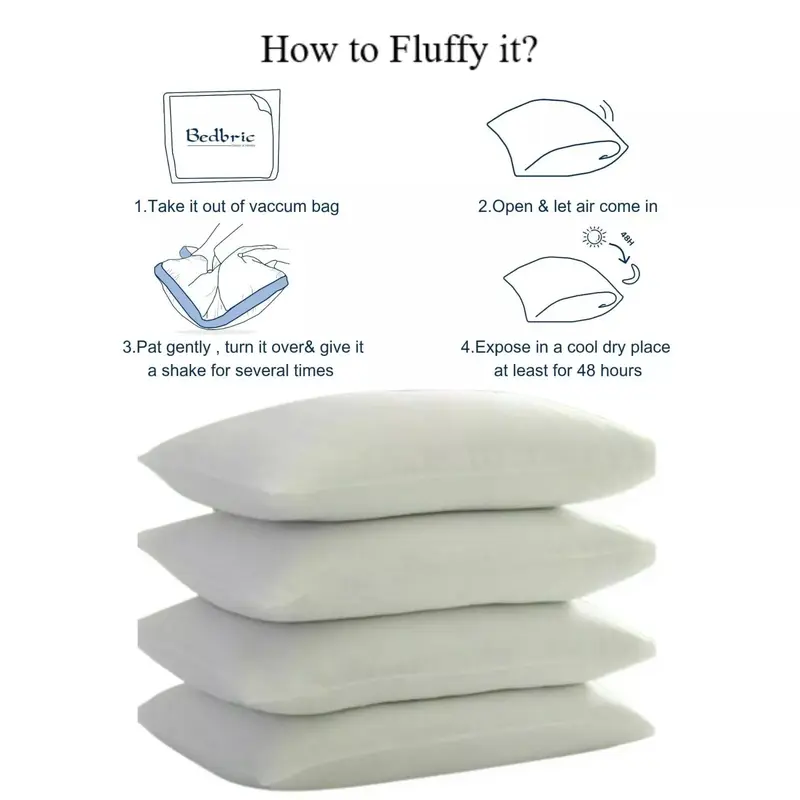 Spark House Hotel Quality Pack of 2,4 Pillows Bounce Back Anti Allergic Bedding Plump Pillow 4