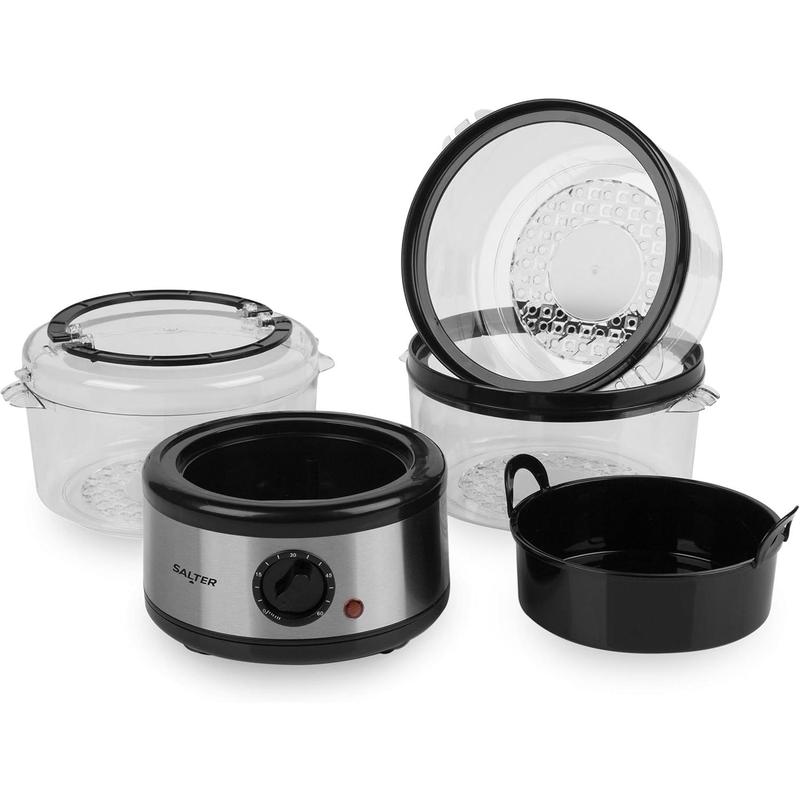 3 Tier Electric Food Steamer - 7.5L, Stackable Steaming Baskets, Dishwasher Safe, BPA Free Includes Rice Bowl, 60 Minute Timer, Compact Storage, Healthy Cooking Vegetables & Fish, 500W, EK2726 5