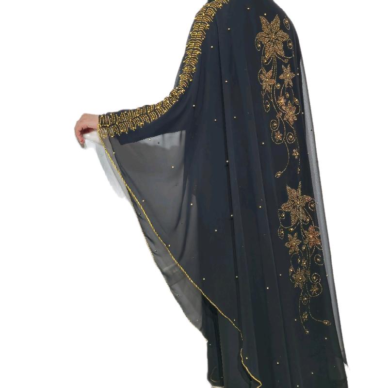 Royal Abaya - Cape Style - Black & Gold - 3 Piece Set 3