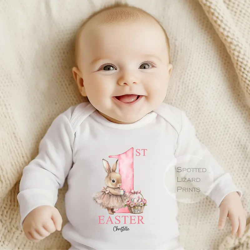 Personalised My First Easter Baby Girl Outfit First Easter 1st Easter - Easter 0