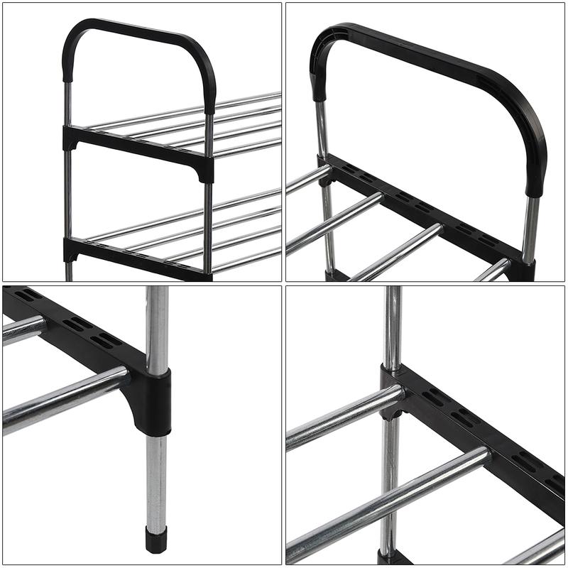 AceHome 3/4/5/6 Tiers Shoe Rack Organizer Stackable Space Saving Shoe Shelf（No Dust Cover） 7