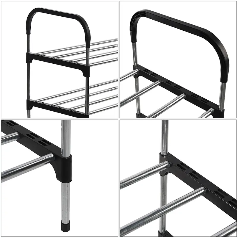 AceHome 3/4/5/6 Tiers Shoe Rack Organizer Stackable Space Saving Shoe Shelf（No Dust Cover） 7