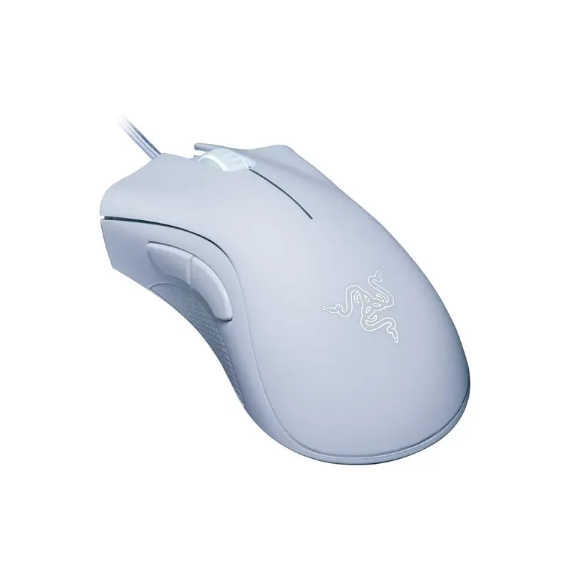 Razer DeathAdder Essential (2021) - Wired Gaming Mouse (Optical Sensor, 6400 DPI, 5 Programmable Buttons, Ergonomic Form Factor) White 6