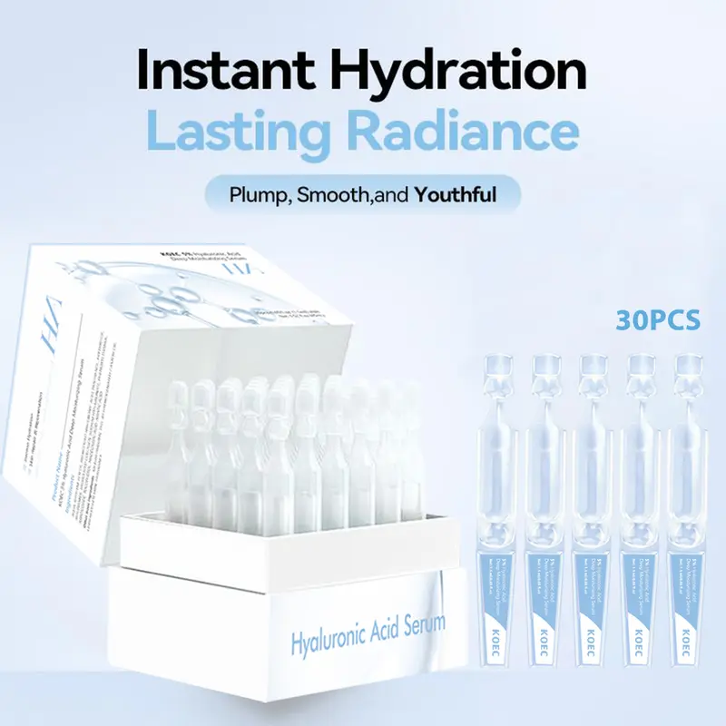 Ultra Hydrating Serum -Vegan | 5% Hyaluronic Acid Glass Skin Single-Use Vials Skincare Comfort 1
