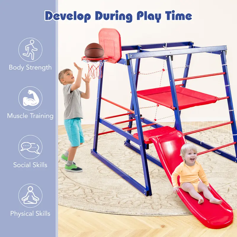 COSTWAY 7 In 1 Kids Jungle Gym Set for Toddlers Ages 3-7 6