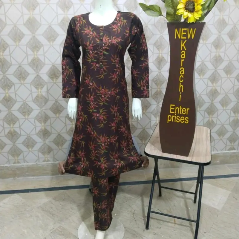different colours available in 2 piece printed dhanak suit 3