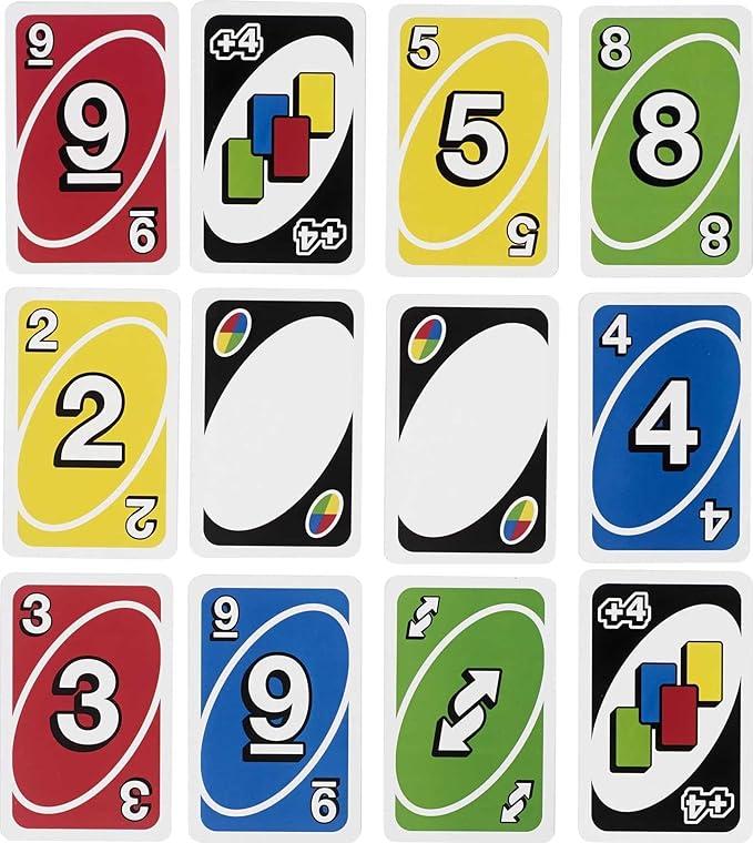 Mattel Games UNO Card Game for Kids, Adults & Family Night, Oversized Cards & Customizable Wild Cards for 2 to 10 Players 4
