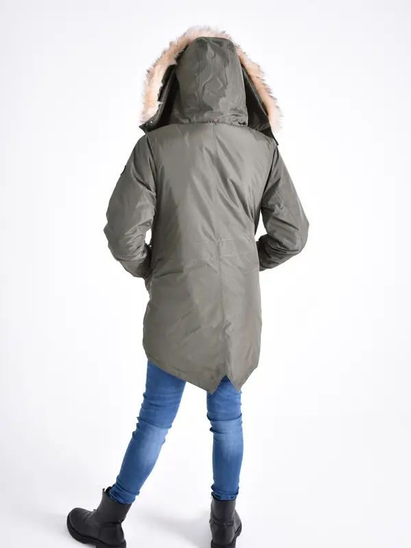 Charcoal Fashion Girl's Water Repellent Padded Fishtail Parka 5