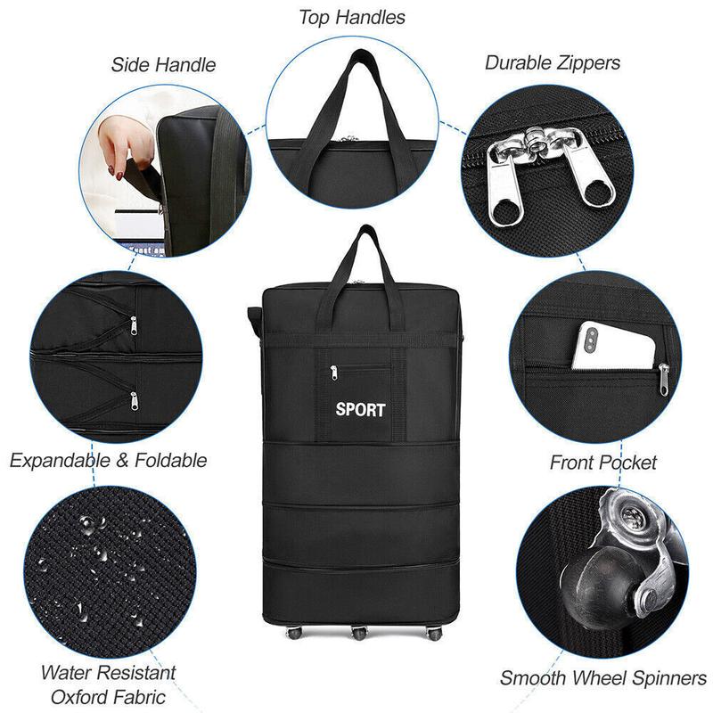 Product Introduction of 42" 6 Wheels Extra Large Lightweight Luggage Trolley Suitcase Travel Bag Handbag 4