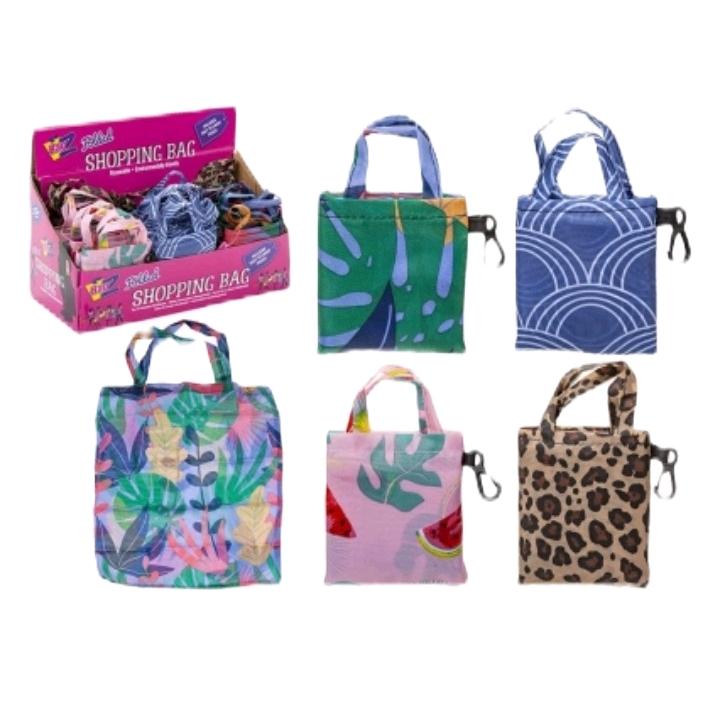PATTERNED FOLDED SHOPPING BAGS 4ASSORTED 0