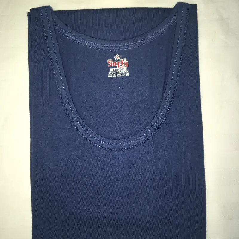 3X Pack SOFTY Mens Athletic Vest Plain Tank TOP SUMMER Colour White Cotton 7
