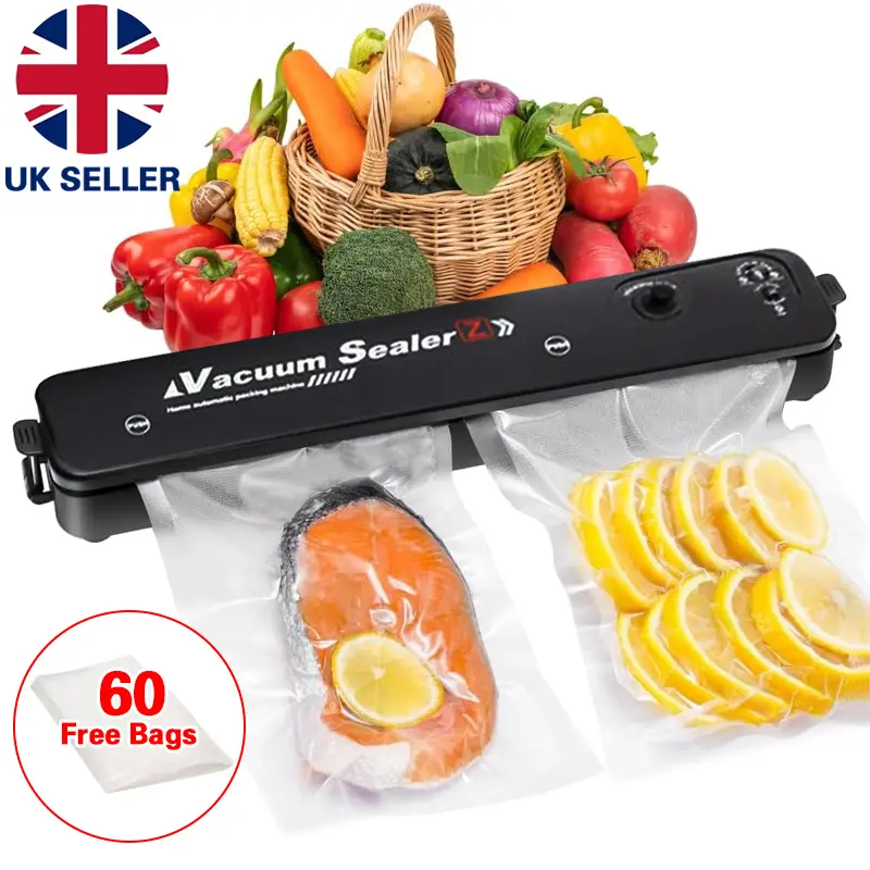 Vacuum Food Sealer Automatic Manual Sealer Dry Wet Pack Machine with 60 Bags
