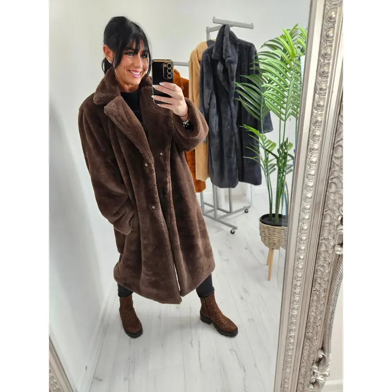 Oslo Faux Fur Coat Long (One Size) - (choose your Colour) 1