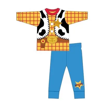 Disney Toy Story Woody Cowboy Boys LONG Pyjamas Pjs Pajamas Nightwear Set Sleepwear Character Kids Childrens Toddler Long Sleeve Top Trousers Two Piece