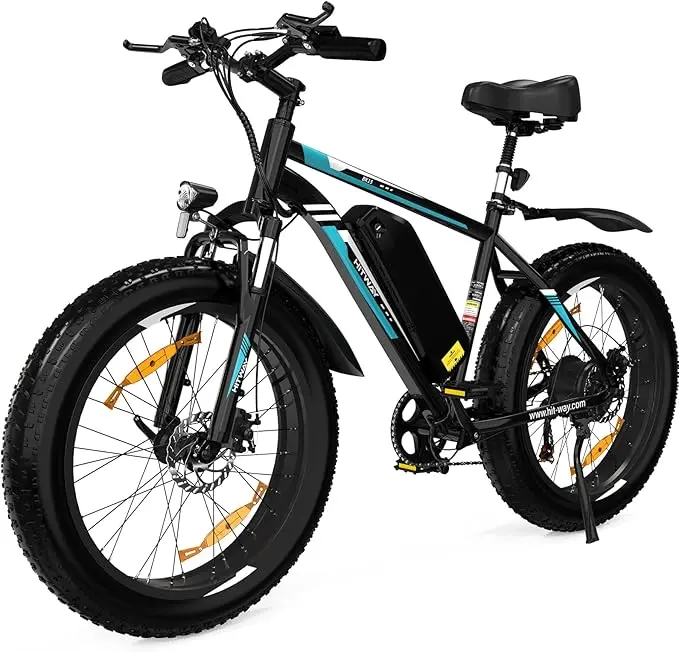 HITWAY BK15 FAT Tyre Electric Bike E Mountain Bike with 48V15Ah Removable Battery