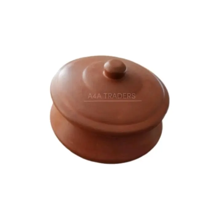 EARTHEN CLAY CURD POT WITH CAP(1 LTR) Cookware Traditional