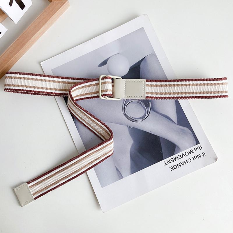 Student Canvas Belt Casual Waistband with Rainbow Nylon Belt Outdoor Girl Belts Jeans Belt Waist Strap Cute Cloth Accessories 7