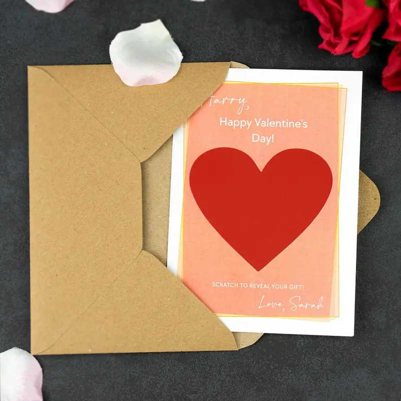 Personalised Valentines Day Scratch Card - Scratch To Reveal Your Gift -Couples Boyfriend Or Girlfriend Valentines Day Gift Idea 5
