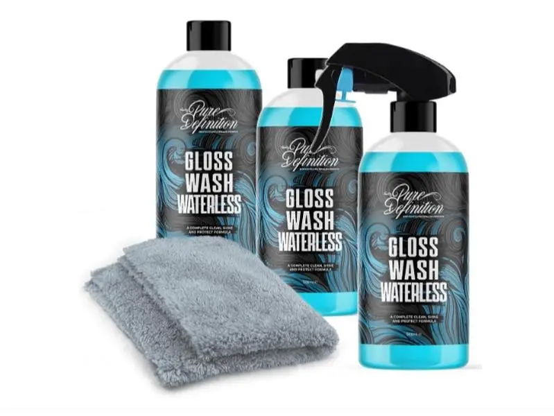 Waterless Wash Car Wax Kit High Gloss Carnauba Detailing Showroom Cleaning Shine