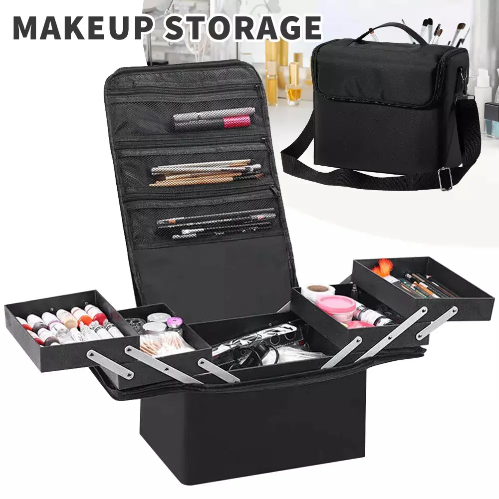 Extra Large Make Up Bag Vanity Case Cosmetic Nail Kits Storage Beauty Carry Box