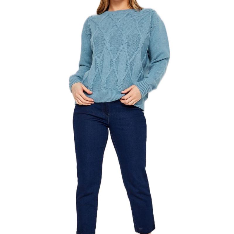 Ladies Cable Knit Jumper - Soft and Cozy for Autumn and Winter - Knitwear, Womenswear sweater season 4
