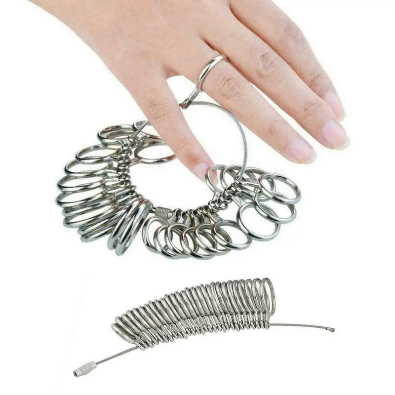 RING SIZE MEASURE UK FINGER SIZER GAUGE FOR MEN WOMEN SIZES A-Z REUSABLE SET 1