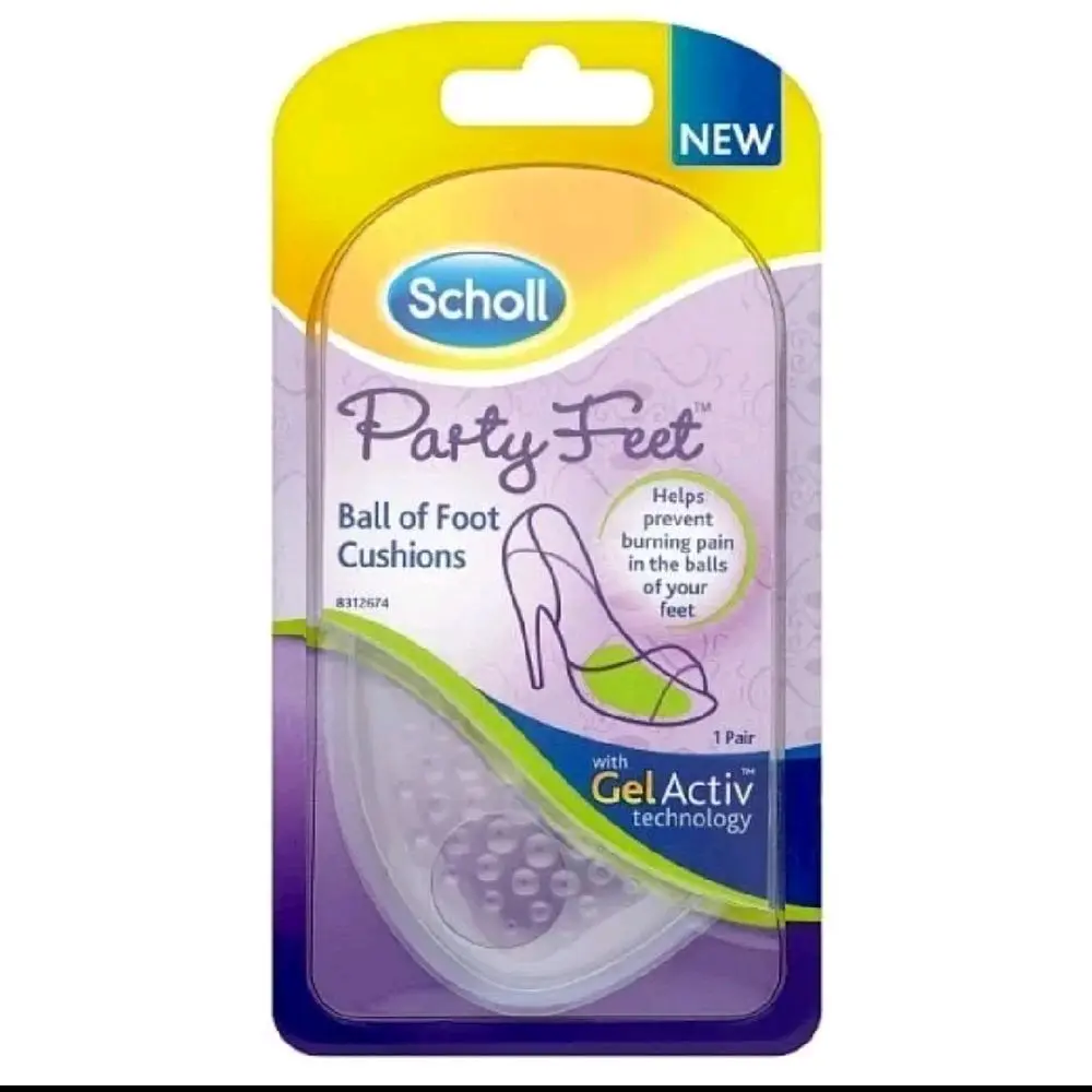 Scholl Party Feet Ball of Foot Cushions with GelActiv for Comfortable Shoe Experience - Footwear, Bedroom, Insoles, Walking
