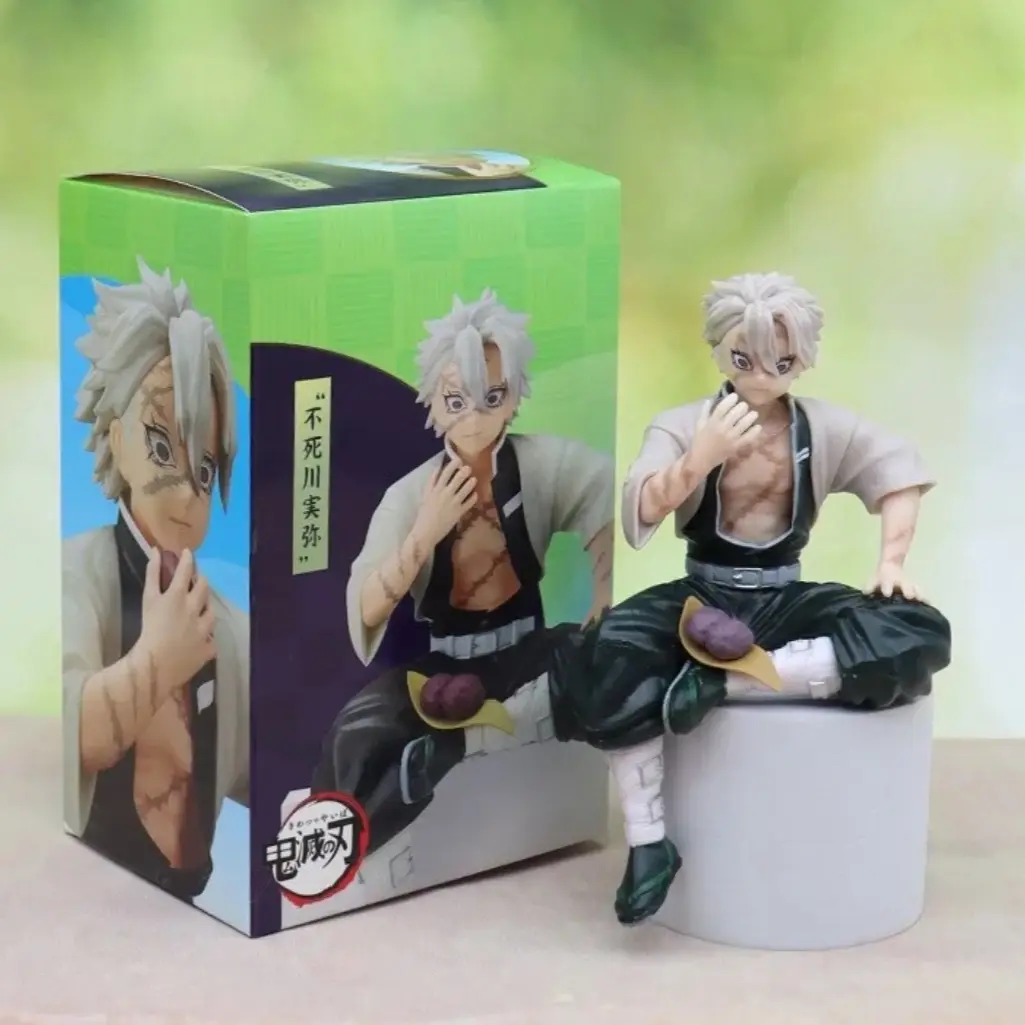 Kimetsu No Yaiba Demon Slayer Sanemi Shinazugawa Anime Figure Sitting Rice Ball Onigiri Model