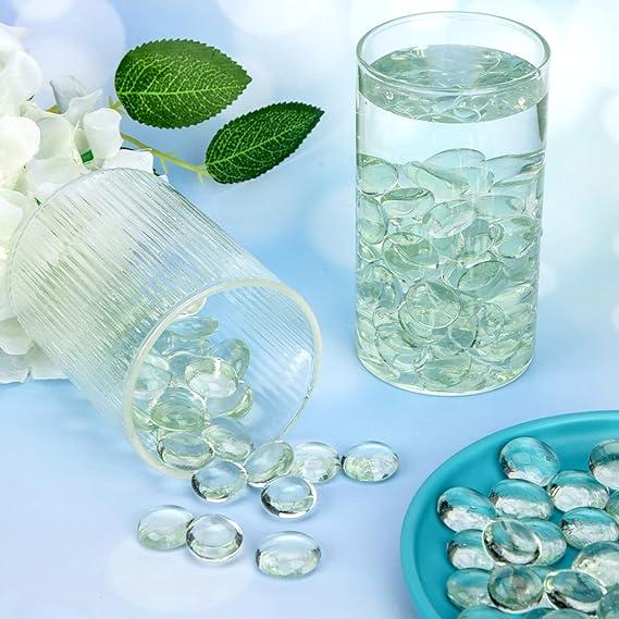 Clear Glass Pebbles 420-Pack 1.9kg｜1.5-2cm Crystal Stones for Aquarium Gravel, Vase Filler, Hydroponics & Home Decor 4