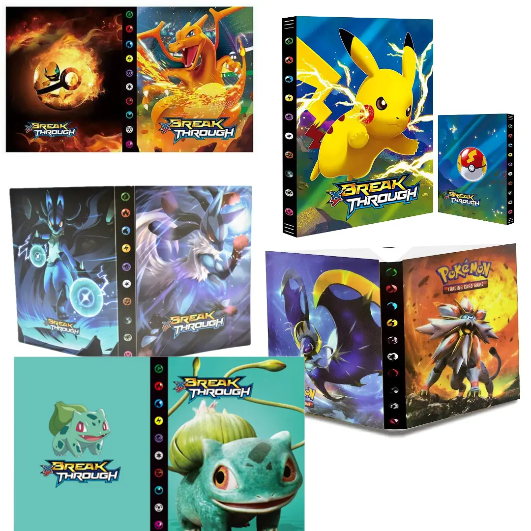 Pokemon Trading Card Holder Album Kids Card Holder Binder Book, Kids Collectible Card Albums, 30 pages Can Hold up to 240 cards Pokemon Binder