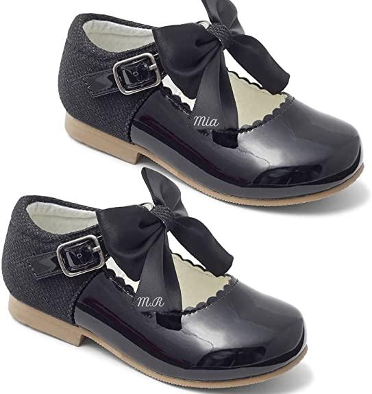 Melancia Personalised Gilrs Kids Spanish Bow Shoes Party Events Patent 6