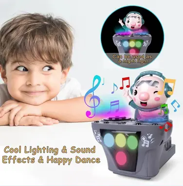 DJ ROBOT FUNNY MOVING MUSIC AND LIGHTS SOUND FOR CHILDREN BOYS AND GIRLS NOVELTY FUNNY DANCING TOY TOYS FOR MOTOR SKILL DEVELOPMENT 0