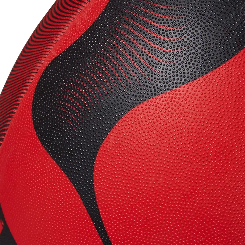 Thrillseeker Play Rugby Ball, Black/Red, 3 6