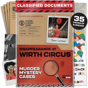 Engaging Unsolved Murder Mystery Game - Disappearance At Circus - Exciting Escape Room Game for Adults with Intriguing Murder Mystery Case File - Detective Games, Crime Solving, Mystery Board Game Fun