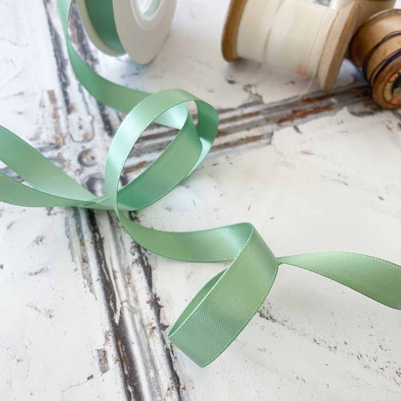 Sage Green Satin Ribbon 2