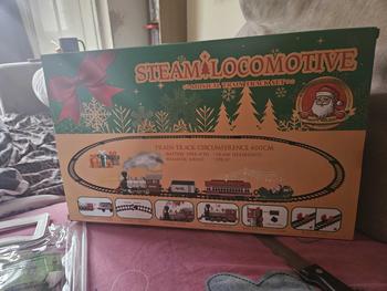 Product Review of deAO Toy Train Set for Kids with Headlight Realistic Sounds 3 Car Carriage 11 Feet Track Educational Multicoloured Boys Girls from W**e 0