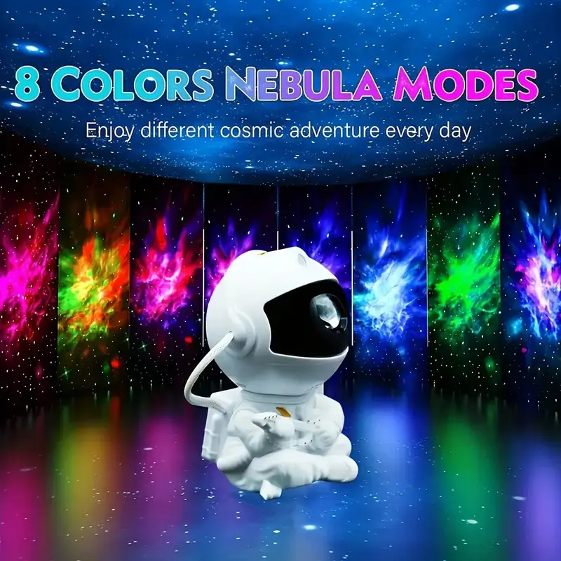 Astronaut Robot Star Projector Galaxy Night Light with Remote Control and Timer - Audio, Game - affordable for bedroom 2