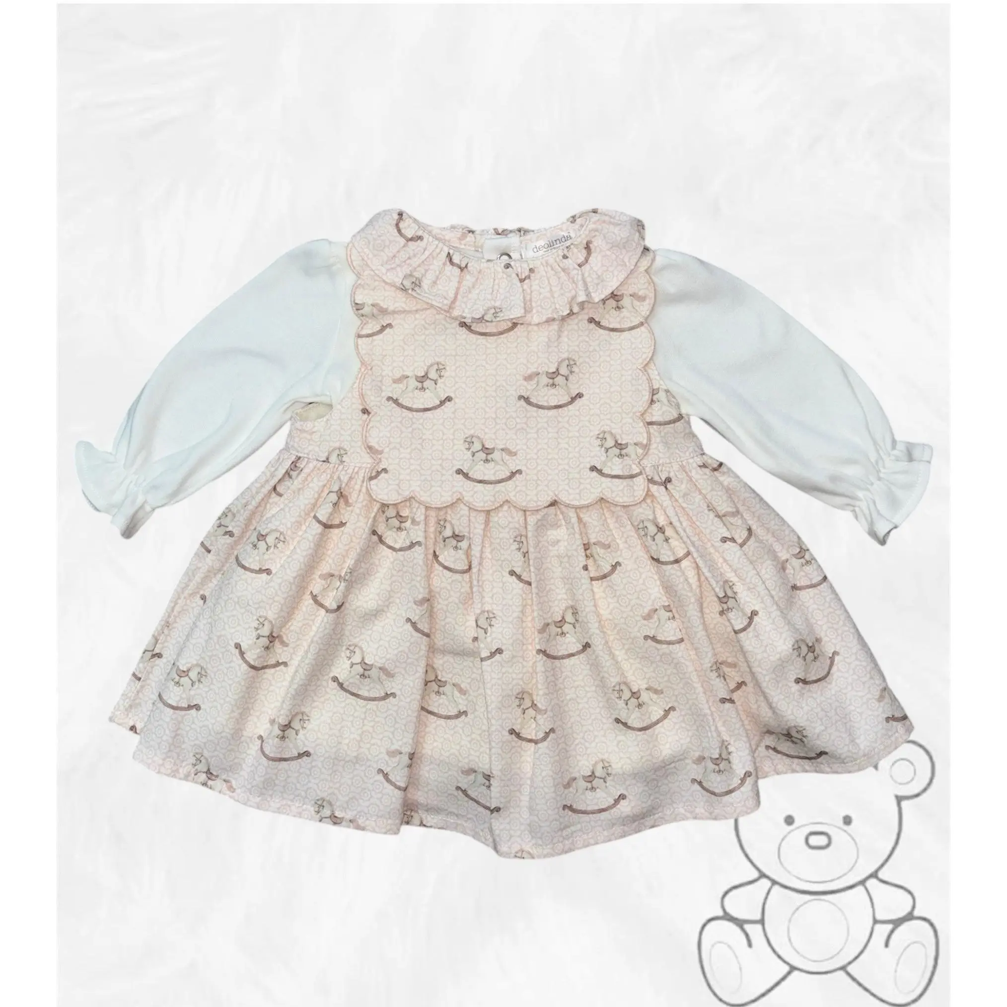 Deolinda Florence Rocking Horse Pinafore & Top Set